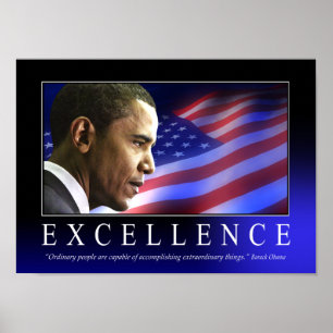 Póster Poster de la excelencia de Barack Obama