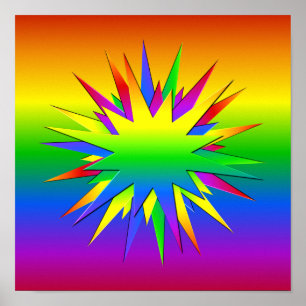 Póster Poster de la EXPLOSIÓN del ARCO IRIS, personalizar
