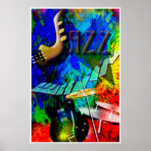 Póster Poster de la explosión del jazz