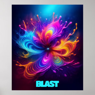 Póster Poster De La Explosión Liqueada De Personalizable 