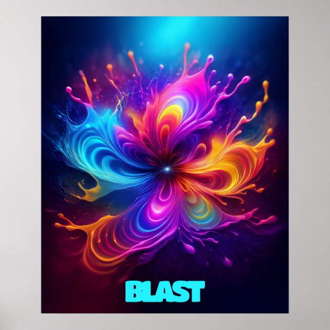 Póster Poster De La Explosión Liqueada De Personalizable  (Frente)