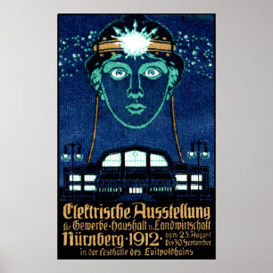 Póster poster de la Expo de Electricidad de 1912