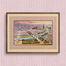 Póster Poster de la Expo de París 1900 con título