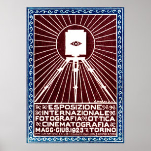 Póster poster de la Expo Fotográfica de Turín 1923
