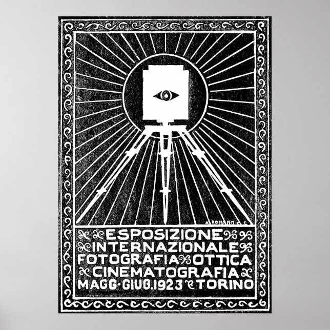 Póster poster de la Expo Fotográfica de Turín 1923 (Frente)