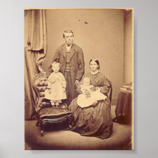 Póster poster de la Familia del Siglo XIX