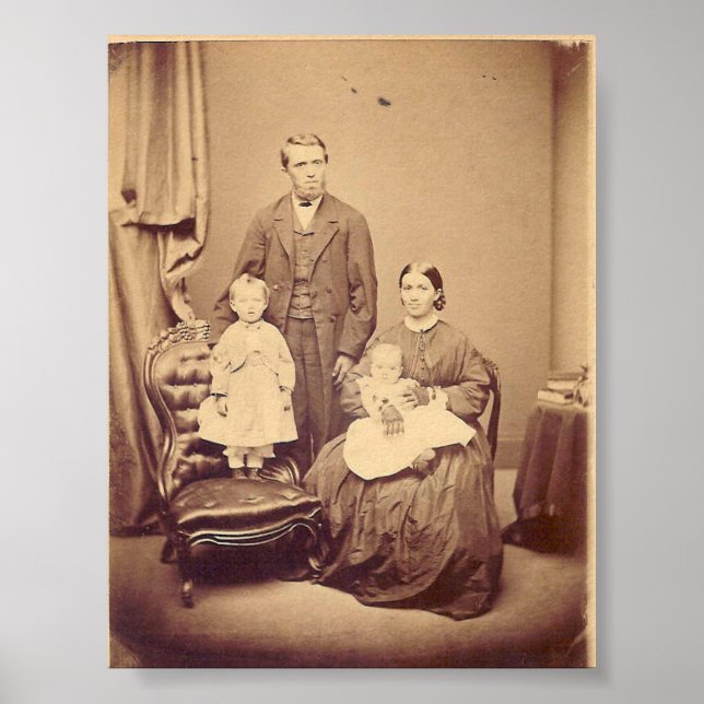 Póster poster de la Familia del Siglo XIX (Frente)