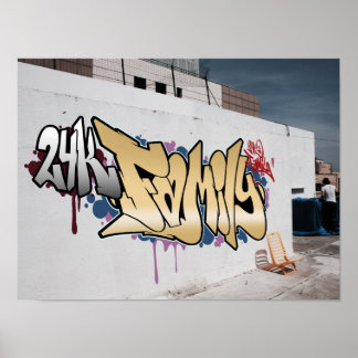 Póster Poster de la familia Graffiti 24K