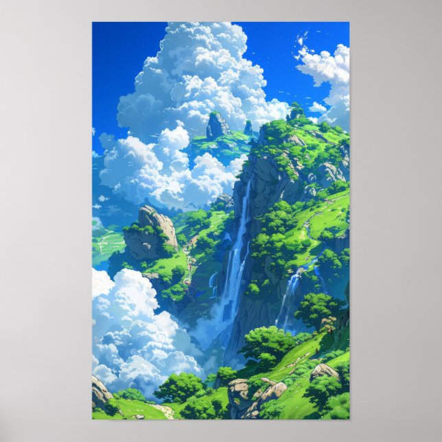 Póster Poster de la Fantasía de la Isla Mítica (Frente)