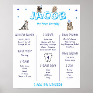 Póster Poster de la fecha de nacimiento del perro