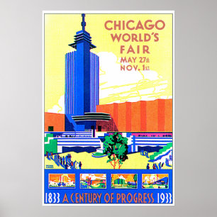 Póster Poster de la feria de mundos de Chicago