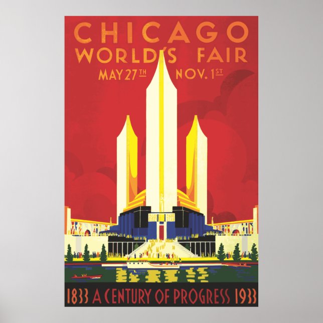 Póster Poster de la Feria del Mundo de Chicago de 1933 (Frente)