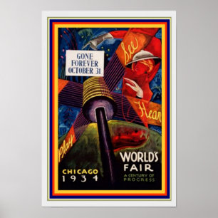 Póster poster de la Feria Mundial de Chicago de 1931