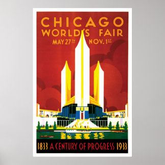 Póster Poster de la Feria Mundial de Chicago de 1933