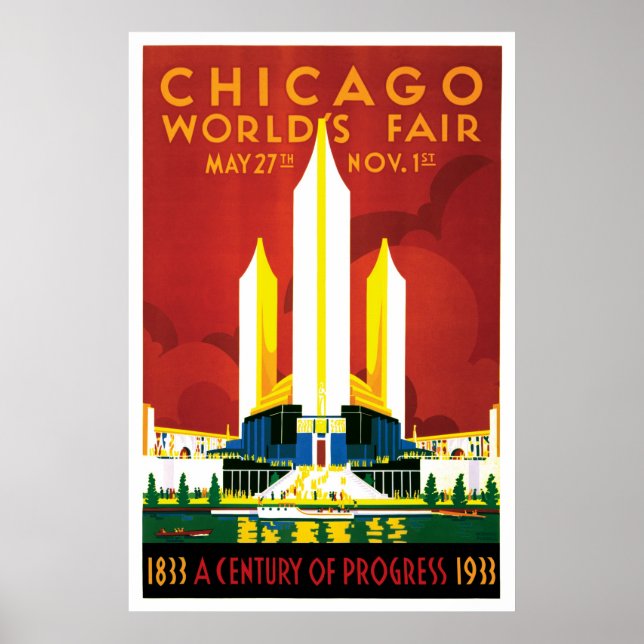 Póster Poster de la Feria Mundial de Chicago de 1933 (Frente)