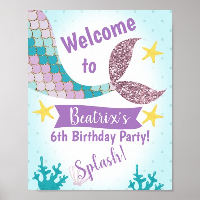 Póster Poster de la fiesta de cumpleaños de bienvenida a  (Frente)