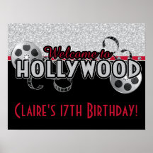 Poster de la fiesta de cumpleaños de Hollywood