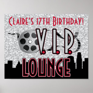 Póster Poster de la fiesta de cumpleaños de Hollywood