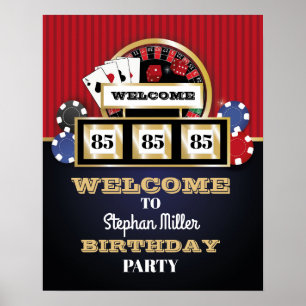 Póster Poster de la fiesta de cumpleaños de Las Vegas Cas