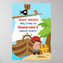 Póster Poster de la fiesta de cumpleaños de Pirate Ship B