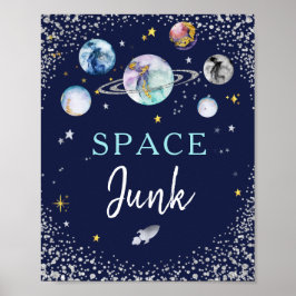 Póster Poster de la fiesta de cumpleaños de Space Junk Sp