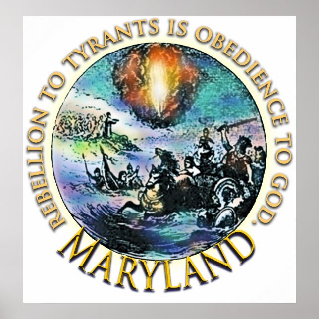 Póster Poster de la fiesta del té de Maryland (Frente)