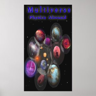 Póster poster de la física del multiverse