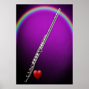 Póster Poster de la flauta o del flautista