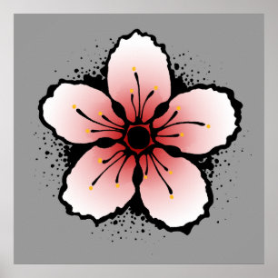 Póster Poster de la flor de cerezo