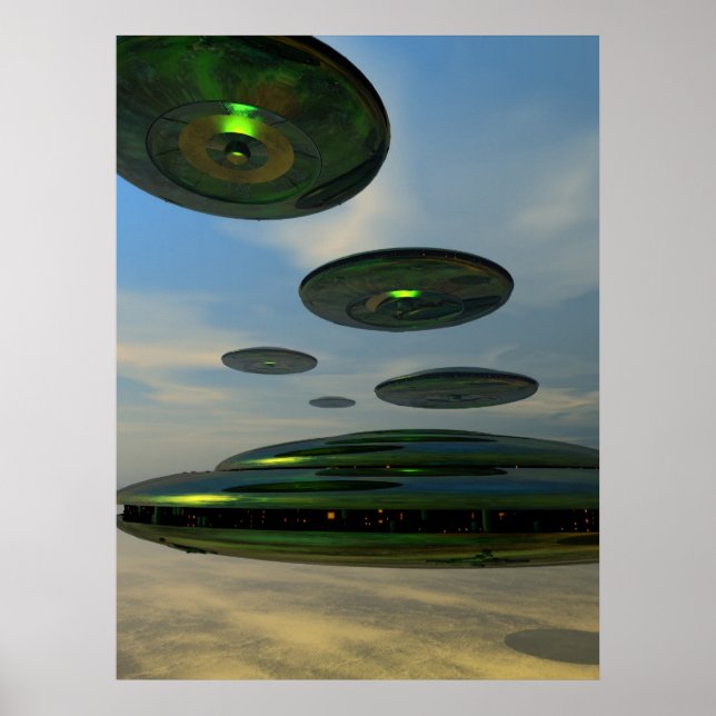 Póster Poster de la Flota de Saucer Volador (Frente)