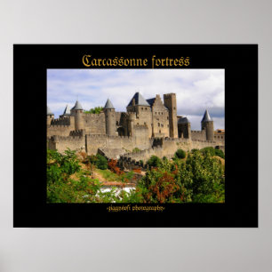 Póster Poster de la fortaleza de Carcasona