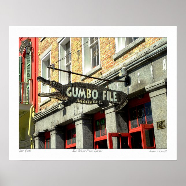 Póster Poster de la fotografía del barrio francés "Gumbo  (Frente)
