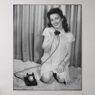 Póster Poster de la fotografía del chica del Pin-Para