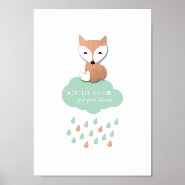 Póster Poster de la Fox de Cute (Frente)