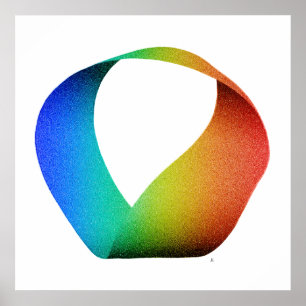 Póster Poster de la franja de Rainbow Mobius