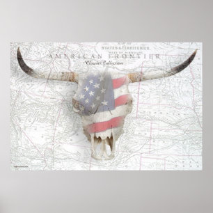 Póster Poster de la frontera estadounidense