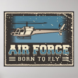 Póster Poster de la Fuerza Aérea Retro