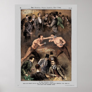 Póster Poster de la Gaceta de Policía Pugilista