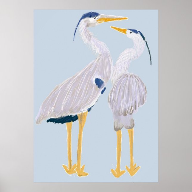 Póster Poster de la garza azul (Frente)