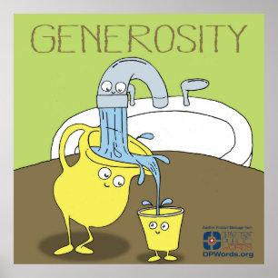 Póster Poster de la generosidad