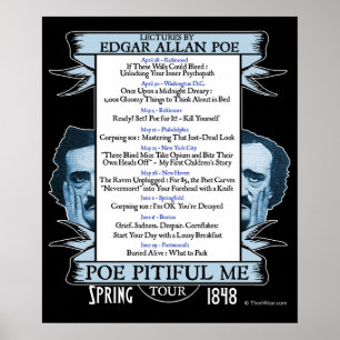 Póster Poster de la gira "Poe Pitiful Me" de Edgar Allan