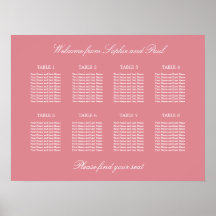 Poster de la gráfica de asiento del Boda de mesa R