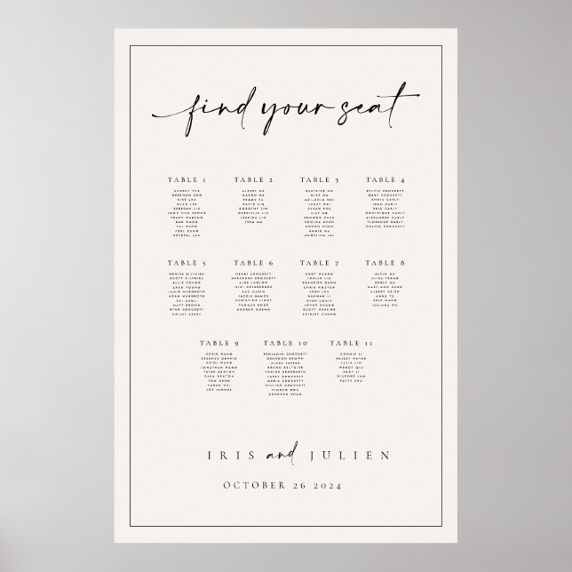 Póster Poster de la gráfica de asientos Iris (Frente)