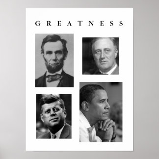 Póster Poster DE LA GRAN NECESIDAD Lincoln, FDR, JFK, Oba