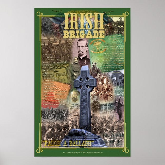 Póster Poster de la Guerra Civil de la Brigada Irlandesa (Frente)