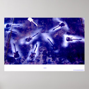 Póster Poster de la guitarra del cielo