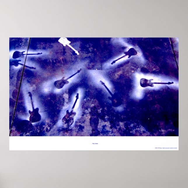 Póster Poster de la guitarra del cielo (Frente)