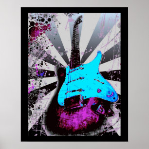 Póster Poster de la guitarra eléctrica