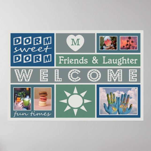 Póster POSTER de la habitación personalizado de FOTOS y M (Frente)