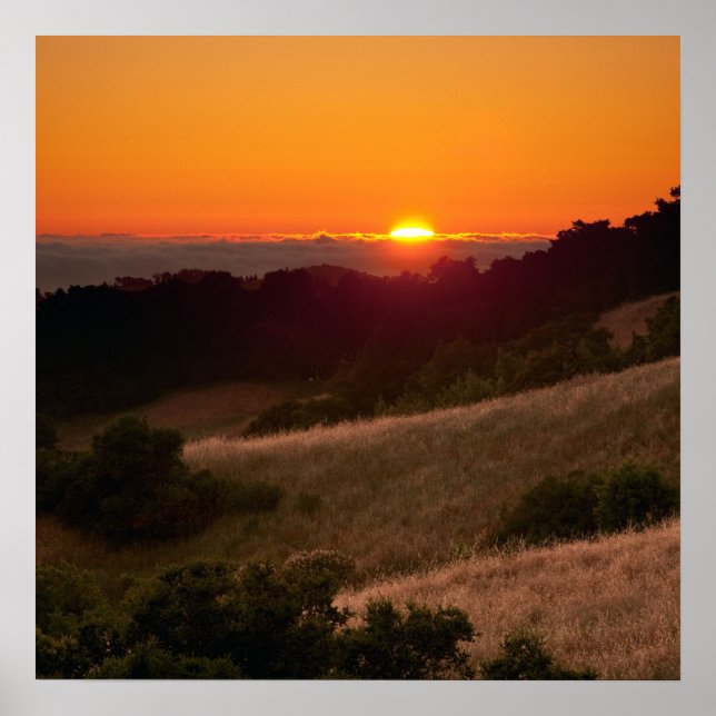 Póster Poster de la hermosa puesta de sol de California (Frente)